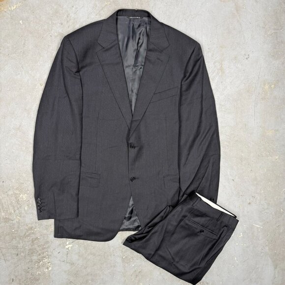 Canali Suit Made in Italy Grey Birdseye Wool 2pc 42 L 36x31 - Picture 2 of 16